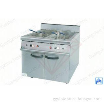 Gas Deep Fryer With 2 Tank / 4 Basket , Western Kitchen Equ